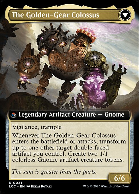 Tetzin, Gnome Champion // The Golden-Gear Colossus - Back Face