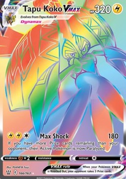 Kapu-Riki VMAX BST-166 Secret Rare Excellent Deutsch