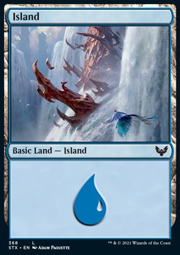 Insel (V.1) XSTX-368 Land Near Mint Deutsch Foil