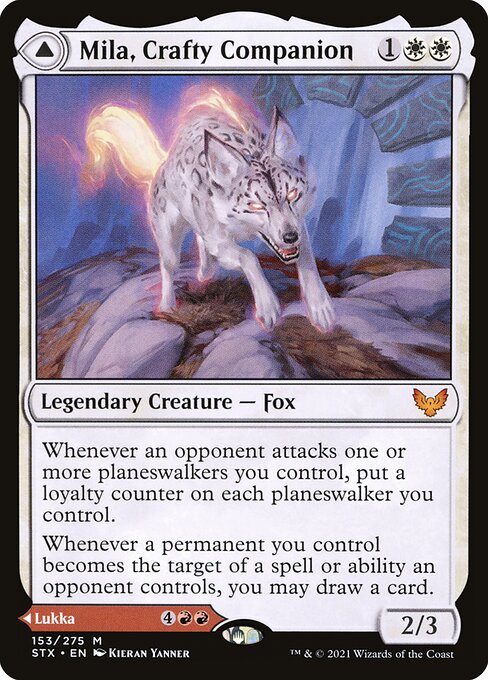 Mila, Crafty Companion // Lukka, Wayward Bonder STX-153 Mythic Near Mint Englisch Foil