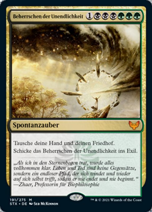 Beherrschen der Unendlichkeit STX-191 Mythic Excellent Deutsch