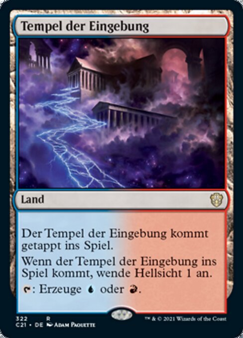 Tempel der Eingebung C21-322 Rare Excellent Deutsch