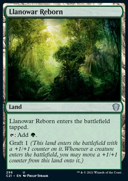 Wiedererwachter Llanowar C21-296 Uncommon Excellent Englisch