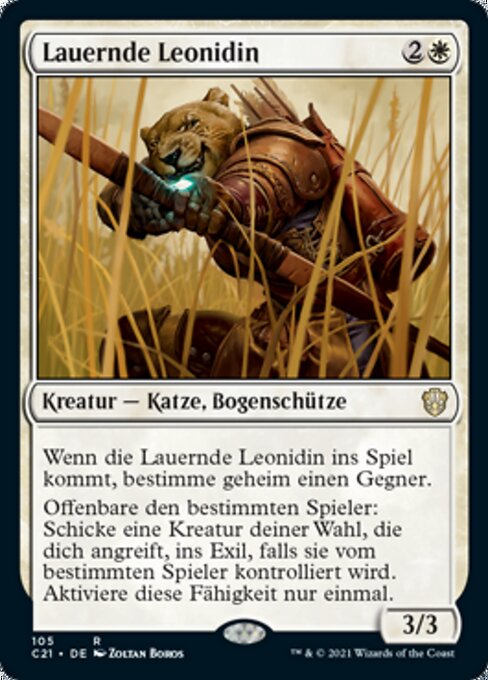 Lauernde Leonidin C21-105 Rare Excellent Deutsch