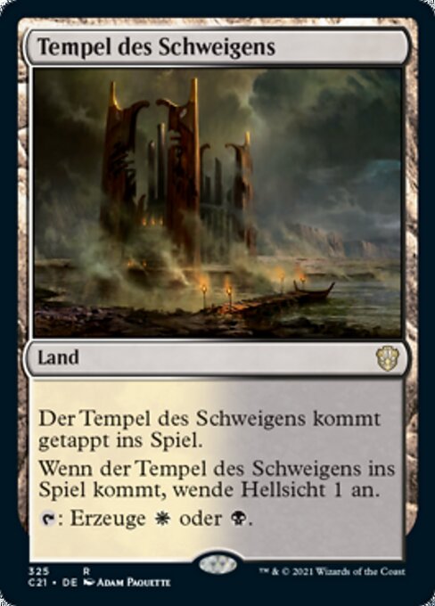 Tempel des Schweigens C21-325 Rare Excellent Deutsch