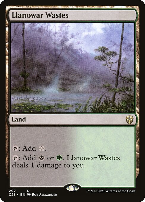 Llanowar-Ödland C21-297 Rare Near Mint Englisch
