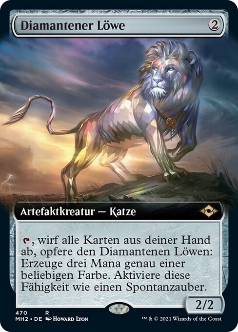 Diamantener Löwe (V.3) XMH2-470 Rare Near Mint Deutsch Foil