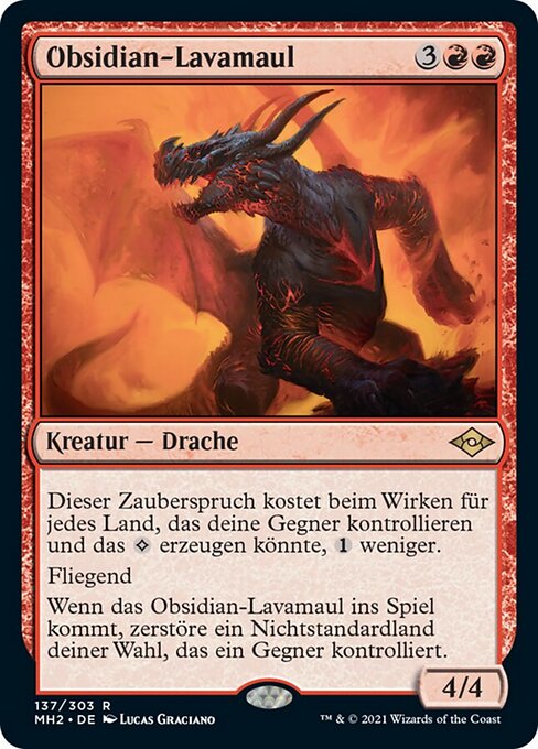 Obsidian-Lavamaul MH2-137 Rare Excellent Deutsch