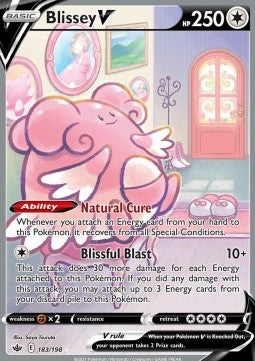 Blissey V CRE-183 Ultra Rare Near Mint Englisch