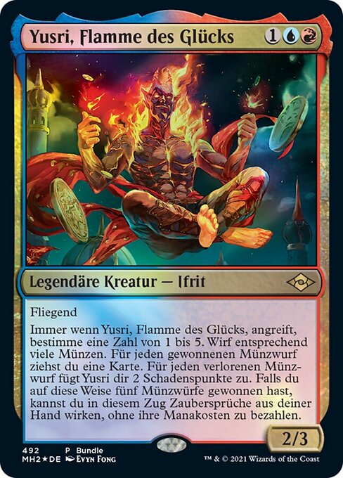 Yusri, Flamme des Glücks (V.2) PMH2-492 Rare Excellent Deutsch Foil