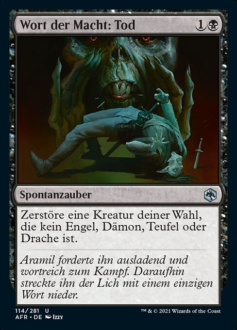 Wort der Macht: Tod AFR-114 Uncommon Excellent Deutsch