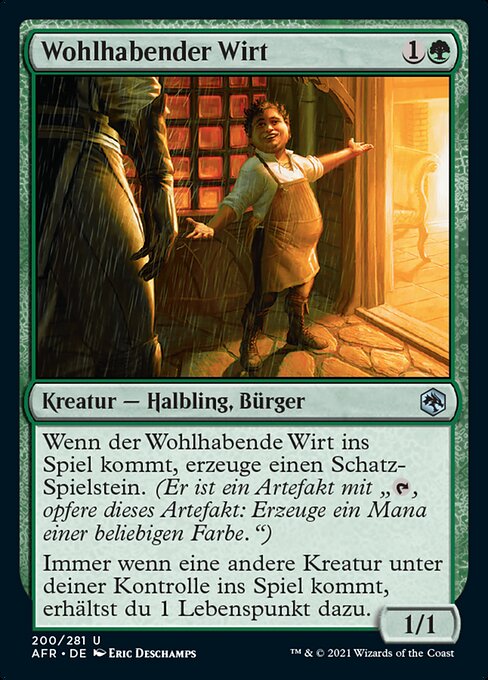 Wohlhabender Wirt AFR-200 Uncommon Near Mint Deutsch Foil