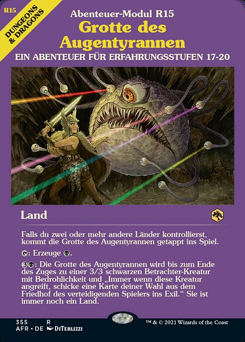 Grotte des Augentyrannen XAFR-355 Rare Excellent Deutsch