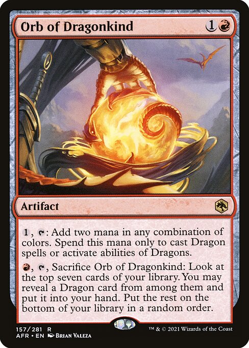 Orb of Dragonkind AFR-157 Rare Near Mint Englisch Foil