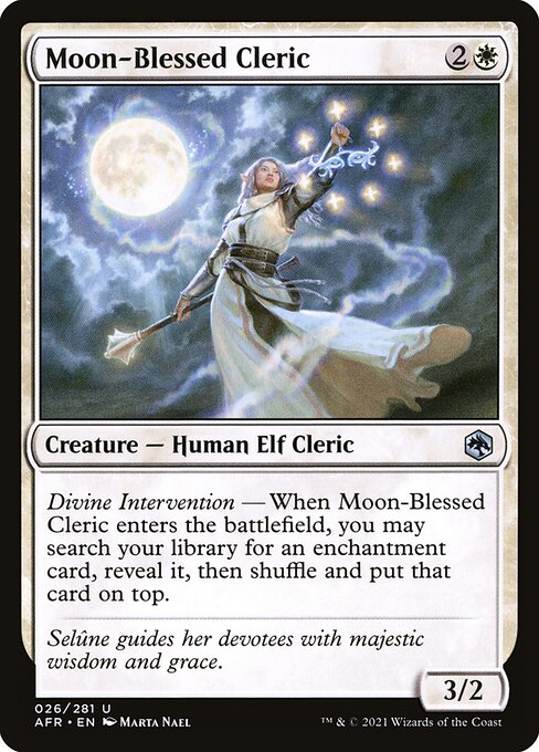 Moon-Blessed Cleric AFR-26 Uncommon Near Mint Englisch Foil