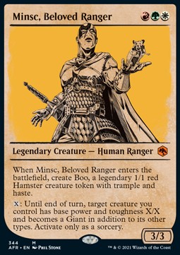 Minsc, der beliebte Waldläufer XAFR-344 Mythic Near Mint Deutsch Foil