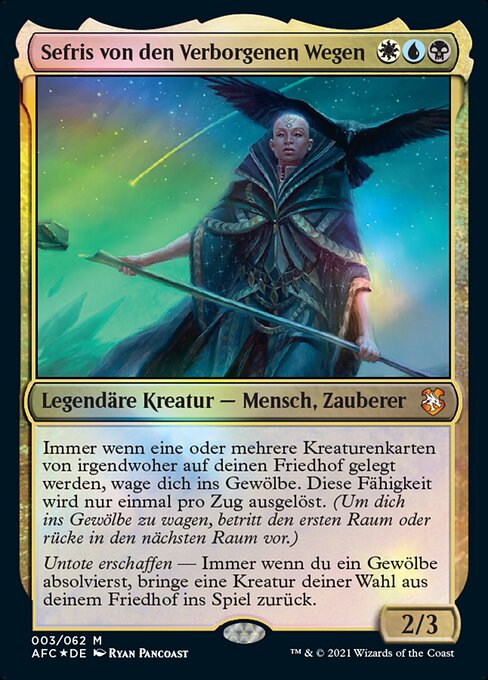 Sefris of the Hidden Ways AFC-3 Mythic Near Mint Deutsch Foil