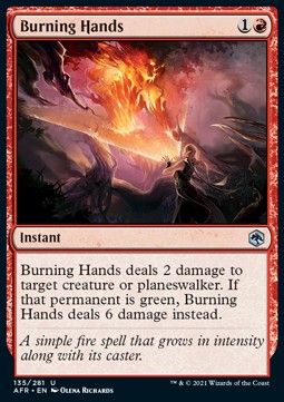 Brennende Hände AFR-135 Uncommon Near Mint Deutsch Foil