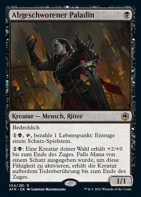 Abgeschworener Paladin AFR-104 Rare Near Mint Deutsch