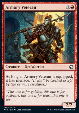 Waffenstarrende Veteranin AFR-130 Common Near Mint Deutsch Foil