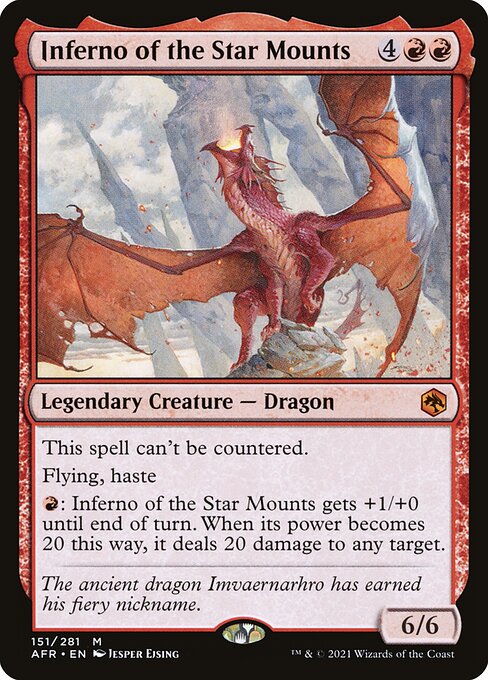 Inferno der Sternenberge AFR-151 Mythic Excellent Englisch Foil