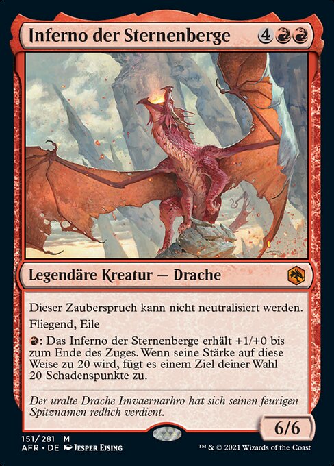 Inferno der Sternenberge AFR-151 Mythic Excellent Deutsch
