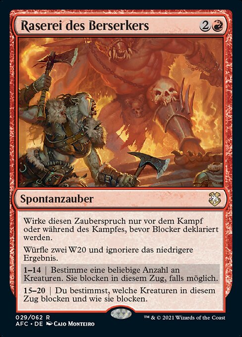 Raserei des Berserkers AFC-29 Rare Near Mint Deutsch