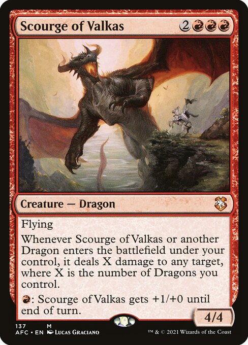 Scourge of Valkas AFC-137 Mythic Near Mint Englisch