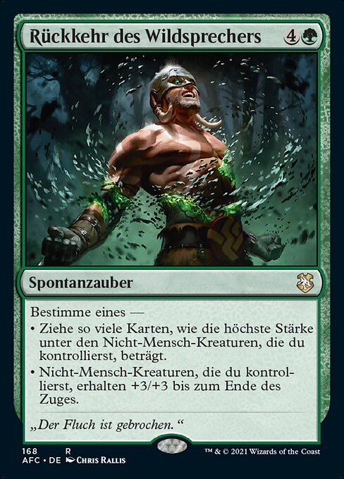 Rückkehr des Wildsprechers AFC-168 Rare Excellent Deutsch