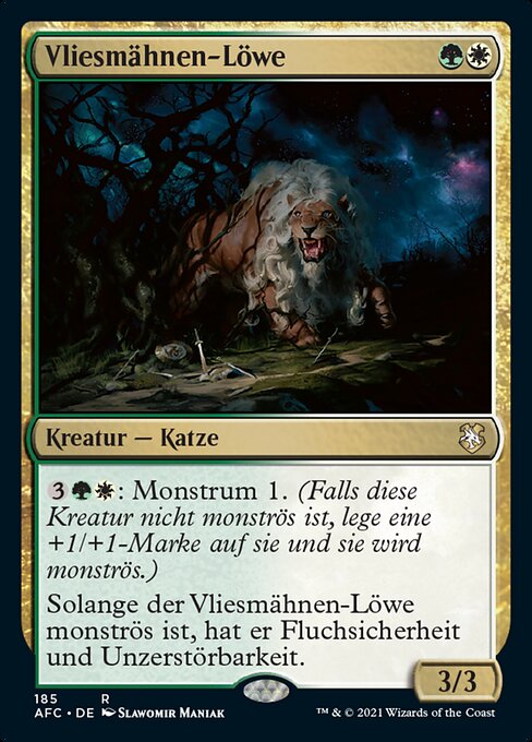 Vliesmähnen-Löwe AFC-185 Rare Near Mint Deutsch