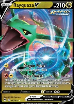 Rayquaza V EVS-110 Ultra Rare Near Mint Deutsch