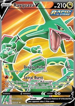 Rayquaza V EVS-193 Ultra Rare Excellent Deutsch