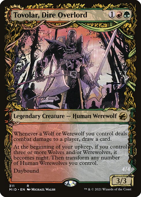 Tovolar, Dire Overlord // Tovolar, the Midnight Scourge XMID-311 Rare Excellent Englisch