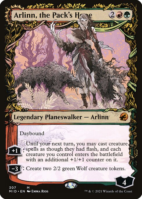 Arlinn, the Pack's Hope // Arlinn, the Moon's Fury (V.2) XMID-307 Mythic Excellent Deutsch