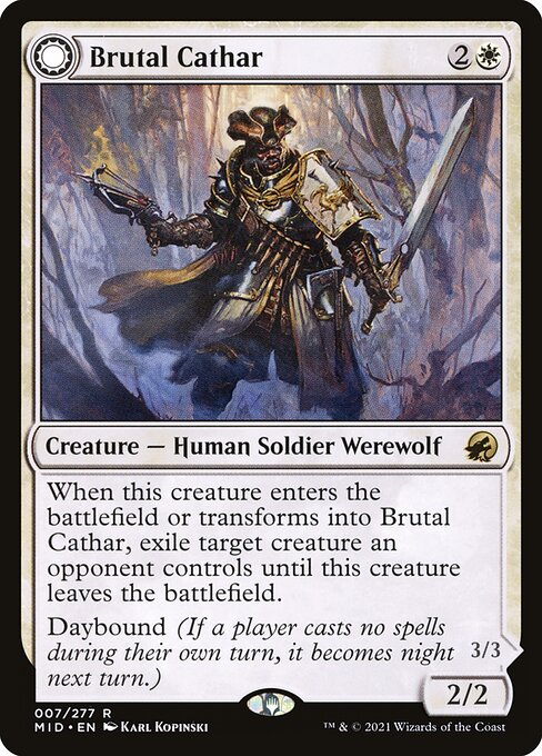 Brutal Cathar // Moonrage Brute MID-7 Rare Excellent Englisch