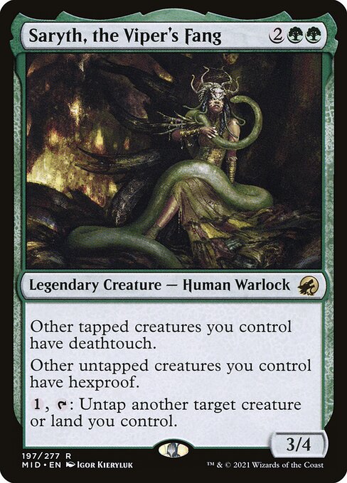 Saryth, the Viper's Fang MID-197 Rare Near Mint Englisch Foil