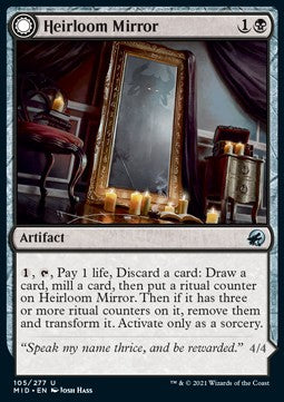 Heirloom Mirror // Inherited Fiend MID-105 Uncommon Near Mint Deutsch Foil