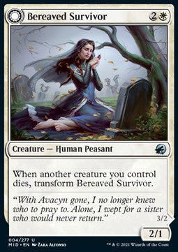 Bereaved Survivor // Dauntless Avenger MID-4 Uncommon Near Mint Deutsch Foil