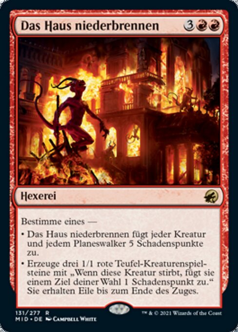 Das Haus niederbrennen MID-131 Rare Near Mint Deutsch
