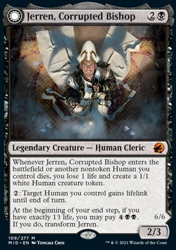 Jerren, Corrupted Bishop // Ormendahl, the Corrupter MID-109 Mythic Near Mint Englisch