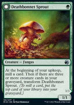 Deathbonnet Sprout // Deathbonnet Hulk MID-181 Uncommon Near Mint Deutsch Foil