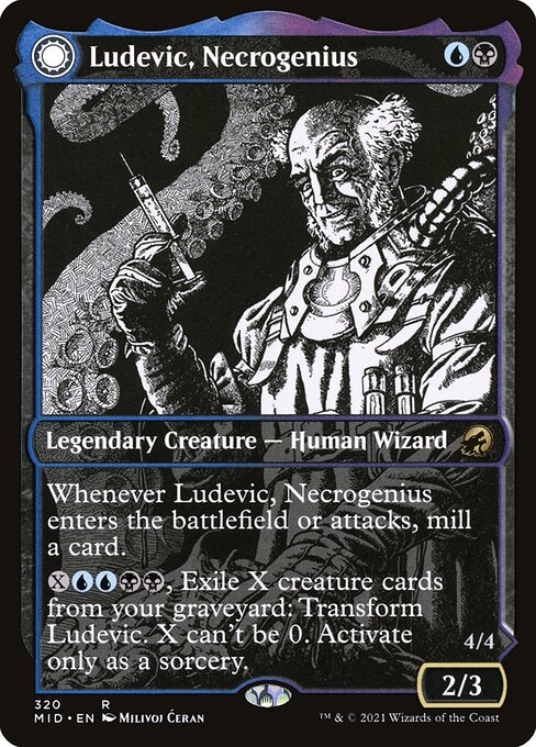 Ludevic, Necrogenius // Olag, Ludevic's Hubris XMID-320 Rare Excellent Englisch