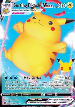 Surfendes Pikachu VMAX CEL-009 Ultra Rare Poor Deutsch