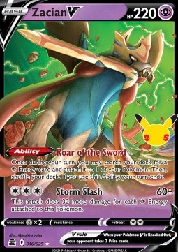 Zacian V CEL-016 Ultra Rare Good Englisch