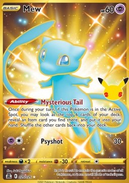 Mew CEL-025 Secret Rare Excellent Deutsch