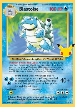 Blastoise CEL-BS 2 Holo Rare Excellent Englisch