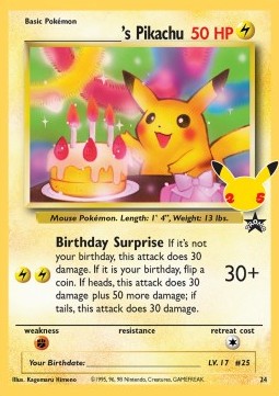 _____'s Pikachu CEL-WP 24 Promo Excellent Englisch