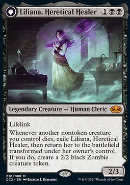 Liliana, Heretical Healer // Liliana, Defiant Necromancer CC2-1 Mythic Near Mint Englisch