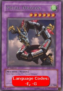 Metalldrache (V.1) LOB-082 Rare Excellent Deutsch