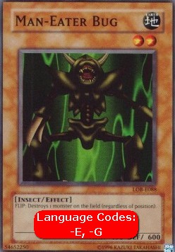 Menschenfresserkäfer (V.1) LOB-088 Super Rare Played Deutsch 1. Auflage